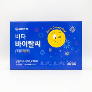 비타 바이탈씨 유한양행 비타민C1000mg 레몬맛 약국용 대용량 120포