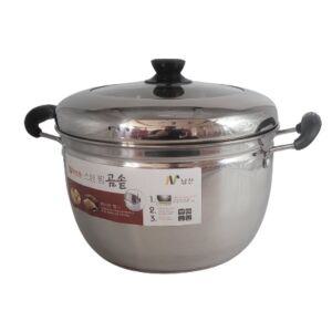 남선 다용도 스텐 찜기 곰솥  러브송 스텐 찜 곰솥 22cm