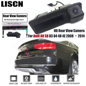 HD 후방 카메라 아우디 A8 S8 D3 D4 4H 4E 2008 2009  2013 2014 트렁크 핸들 백업 방수 주차 후진