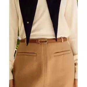 [롯데백화점]닥스 액세서리 [쇼핑백동봉] 브라운 버클장식 소가죽 여성 벨트 DBBE4F804