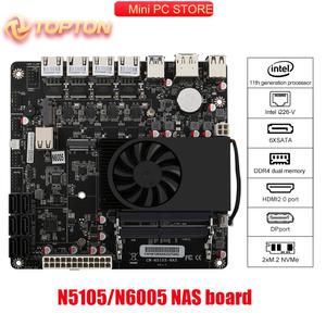 4x 인텔 i226-V Lan 미니 ITX NAS 메인 보드 펜티엄 N6005 산업용 방화벽 라우팅 2 x M.2 NVMe 6 SATA3.0 D