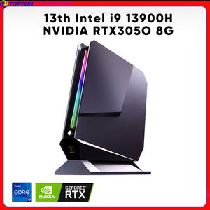Topton PC 게이머 데스크탑 컴퓨터 베어본 시스템 13 세대 게이밍 i9 13900H i7 12700H 미니 엔비디아 RTX