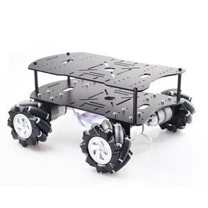 더블 레이어 4WD 메카넘 휠 RC 로봇 차량 섀시 DC 12V 인코더 모터 아두이노 라즈베리 파이 DIY 프로젝트 S