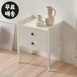 오딜 엔틱 마호가니 원목 침대옆 협탁(2단 서랍장)