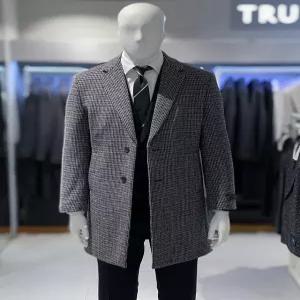 [트루젠][트루젠] 트루젠 FW 브라운체크 울캐시미어블렌드 프리미엄 싱글 체스터 코트 328813031213-300 (P