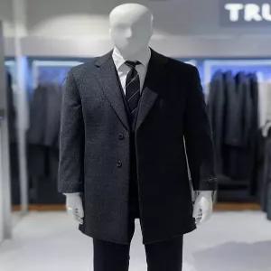 [트루젠][트루젠] 트루젠 FW 차콜체크 울캐시미어블렌드 프리미엄 싱글 체스터 코트 328813041264-300 (P00