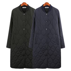 허밍퍼플 여성용 5315-JL 버튼 누빔 패딩 겨울 따뜻한 롱 시보리 카라 여자 옷 세련미 빅사이즈 여성의류