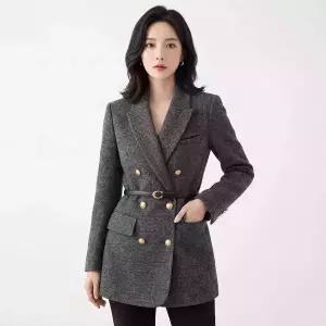 클라셰 헤링본피크드카라자켓+벨트SET_B4M2638