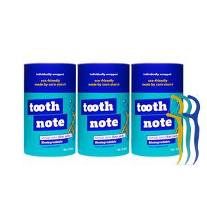 투스노트 Y형 치간칫솔 일회용 개별포장 치실 45개입 3통