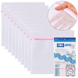 촘촘한 (고운 세탁망 60X60cm 10P) 대형 사각 의류 망사 빨래망 세탁기 망 엉킴방지 빨래 메쉬 망 빅사이즈