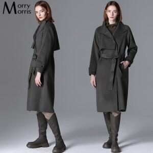 하이넥 스탠카라 핸드메이드 울코트