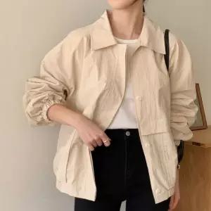 [하프클럽/옷자락]여자 봄 나일론자켓 블루종 빅포켓 카라넥 야상 점퍼