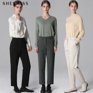 [쉬즈미스(SHESMISS)] 배기핏 스티치 포켓 웜 기모 팬츠