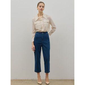 [쉬즈미스]경쾌한 밴딩 크롭 와이드 데님 팬츠  택가격  158000원 _P387215923