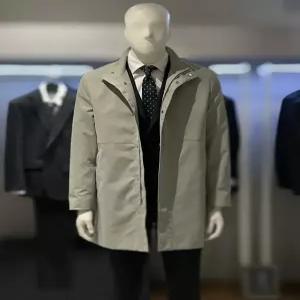 [트루젠][트루젠] 트루젠 베이지 스탠카_라 하프기장 트렌치 남자 코트 2322CL001051 (P003526975)