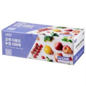 코멧 다용도 투명 지퍼백, 대(L), 120개입, 1개 one option