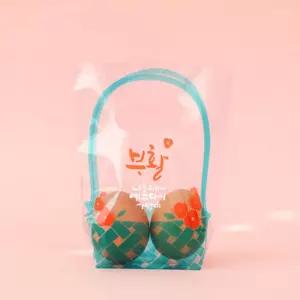 부활절 2구 바구니형비닐(10매) 로얄블루 237/달걀포장지,부활절포장