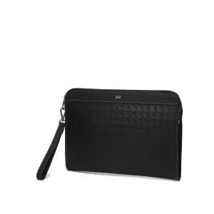 [롯데백화점]닥스 액세서리 [쇼핑백동봉] 블랙 그리드패턴 소가죽 클러치 DBBA5E269