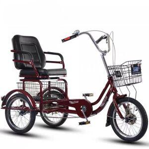 성인 세발 자전거 노인용 삼륜 안전한 바구니