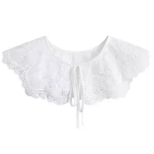 레이스 라운드 리본 페이크카라 이너 블라우스-WFHGD2O