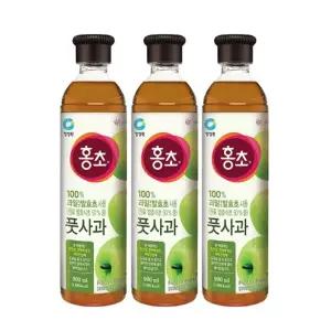 청정원 홍초 풋사과(기능성) 900ml, 3개