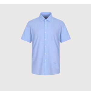 트레몰로 HC09 캐주얼 반팔 남방 (주)세정 인디안 남성 25SS 여름 솔리드 블루 레귤러