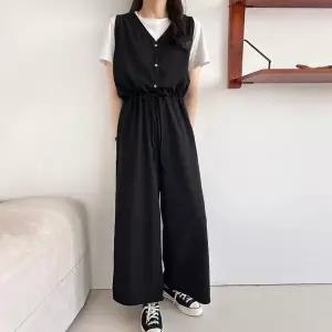 [하프클럽/셀러허브_여성트랜드패션]빅사이즈 502 데이와이드스냅점프슈트