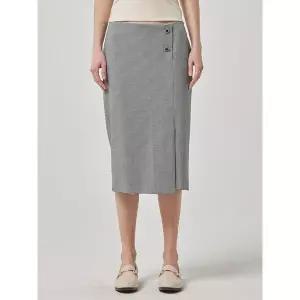 [하프클럽/샤트렌]블랙 미드나잇 체크 패턴 스커트 HCCMSK101