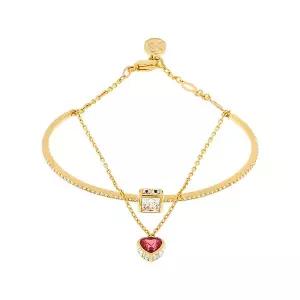[스와로브스키] 여성 미디움 Chroma 하트 레드 뱅글 팔찌(5683835)