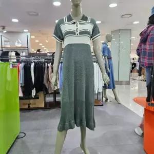 시슬리/애플아울렛/카라 니트 롱 원피스 SAKOE8431