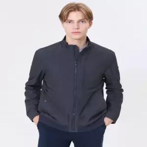 헤지스 남성 24FW [반값세일][스테디셀러]차콜그레이 포켓배색 면혼방 점퍼 WHJU4C304CG