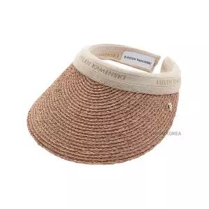 [헬렌카민스키](김해점)[헬렌 카민스키] SS25 여성 비앙카 바이저햇 HAT50265 NOUGAT NATURAL LOGO