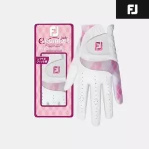 2025 풋조이 레이디 이컴포트 합피 골프장갑[화이트핑크][여성용][양손][68895E-130]