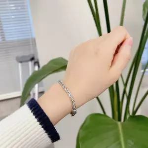 [차차실버]스피커 3mm 4mm 은팔찌 남성 여성 순은 커플 생일