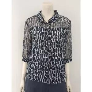 [NS홈쇼핑]스퀘어 패턴 쉬폰 블라우스 V3G1BL25[35272558]