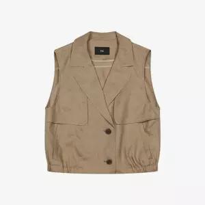 [갤러리아] [SI]밴딩 린넨 카라 베스트(SHK2074FVV)