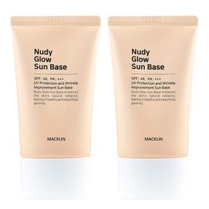 맥클린 누디 글로우 파데프리 톤업선크림 SPF46 PA+++ 50ml 2개입