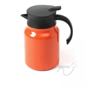 늘여섯 이중진공 보온주전자 900ml 오렌지 손잡이주전자