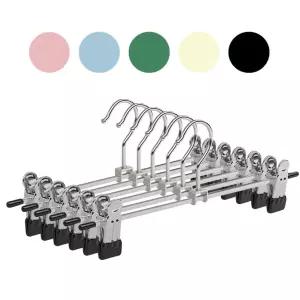 논슬립 바지걸이 10p 기본형 집게 코팅 치마 바지 옷걸이