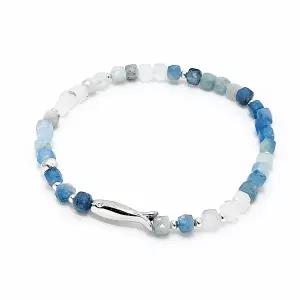 [그레이스켈리]천연석 아쿠아마린 물고기 팔찌