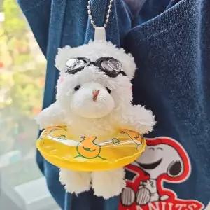 아트박스 알럽하우스 휴가간절 곰돌이 키링+튜브고글 귀여운 가방고리