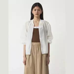 [롯데백화점]나이스클랍 니트 배색 셔링 점퍼(N252MWE423)