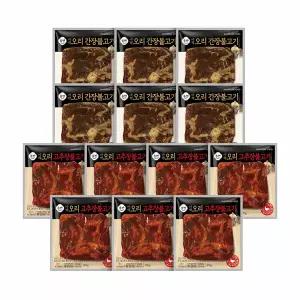신세계푸드 올반 바짝오리불고기 200g*13팩(간장맛 6, 고추장맛7)