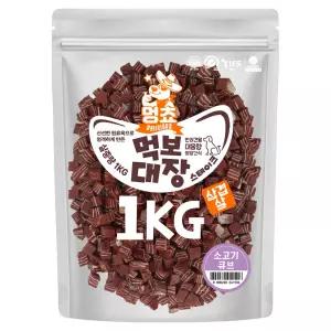 멍쵸 먹보대장 삼겹살스테이크 소고기큐브, 1kg, 1개