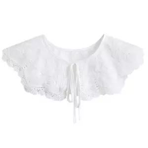 레이스 라운드 리본 페이크카라 이너 블라우스 페이크카라 레이어드셔츠 블라우스