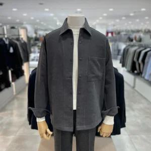 [지오지아]루즈핏 브러쉬드 사방스판 캐주얼 아우터 셔켓_ABE4WC1301_CH