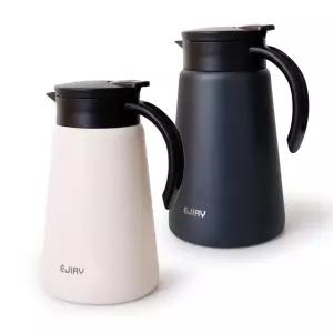 에지리 스텐 테이블팟 1L 스텐304 이중진공 보온 대용량 주전자 물병 티팟