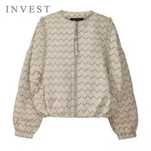 [인베스트]프릴 라인 루즈핏 패딩 점퍼_INI5W1JP1331