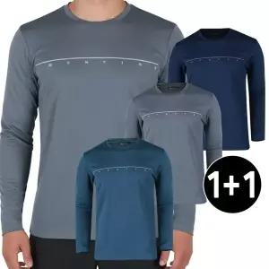 [미루나무]1+1 남성 봄 가을 라운드 긴팔티셔츠 작업복