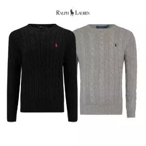 [폴로랄프로렌]랄프로렌 남성 케이블 꽈배기 라운드 니트